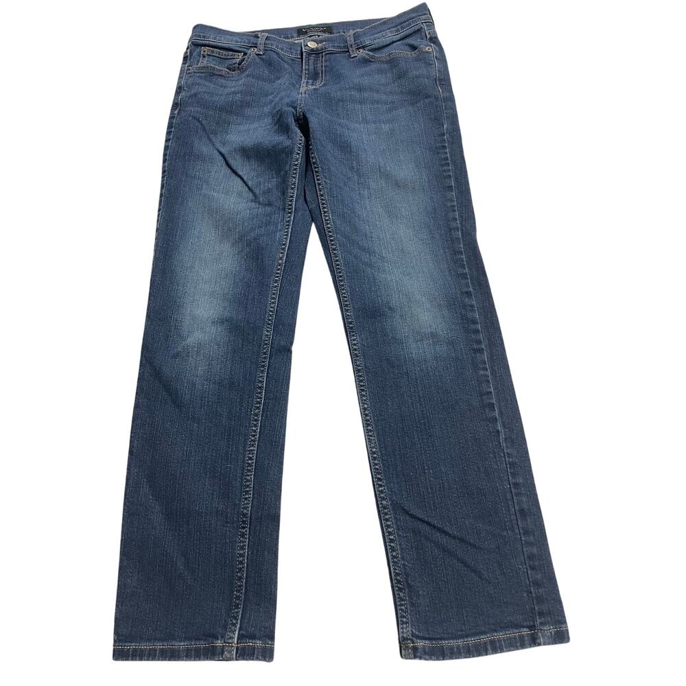 Banana Republic Authentic Girlfriend Jeans Womens Sz 27 - 4 Dark Wash Blue Denim